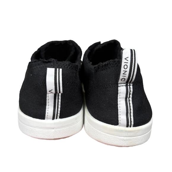 Vionic Beach Pismo Sneakers Women’s 8.5 Black Fabric Washable Comfort Casual - Picture 4 of 8